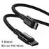 Baseus Daten- / Ladekabel USB-C f�r HUAWEI Mate X7, 1m, bis 100W, Textilummantelung, Black