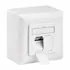 Goobay CAT 6A White Netzwerkdose 2xRJ45, geschirmt, Universal: Aufputz + Unterputz, Anschlu� : LSA