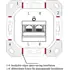 Goobay CAT 6A White Netzwerkdose 2xRJ45, geschirmt, Unterputz, Anschlu� : LSA, Abbildung 1