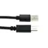 Daten- / Ladekabel USB-A (2.0) auf USB-C (extra lange Steckerform) f�r ARCHOS Diamond 2 Note, 1m, Black, Abbildung 2