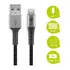 Goobay Daten- / Ladekabel Lightning auf USB f�r APPLE iPhone 6 Plus, Black, 0.5m, Textilummantelung