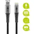 Goobay Daten- / Ladekabel Lightning auf USB-C f�r APPLE iPhone 13, Black, 0.5m, Textilummantelung