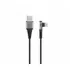Goobay Daten- / Ladekabel USB-A auf USB-C 90� gewinkelt f�r HUAWEI Pura 80 Pro, 0.5m, Textilummantelung, Black, Abbildung 1