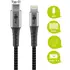 Goobay Daten- / Ladekabel Lightning auf USB-C f�r APPLE iPhone 8 Plus, Black, 1m, Textilummantelung