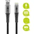 Goobay Daten- / Ladekabel Lightning auf USB-C f�r APPLE iPhone 6 Plus, Black, 2m, Textilummantelung