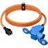 Goobay CEE Adapter, 1.5m Gummischlauchleitung, Schutzkontakt-Stecker auf 90� CEE-Kupplung + Schutzkontakt-Kupplung, Abbildung 1