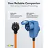 Goobay CEE Adapter, 1.5m Gummischlauchleitung, Schutzkontakt-Stecker auf 90� CEE-Kupplung + Schutzkontakt-Kupplung, Abbildung 4