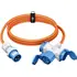 Goobay CEE Adapter, 1.5m Gummischlauchleitung, CEE-Stecker auf auf 1x CEE-Kupplung und 2x Schutzkontakt-Kupplung, Abbildung 2