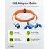 Goobay CEE Adapter, 1.5m Gummischlauchleitung, CEE-Stecker auf auf 1x CEE-Kupplung und 2x Schutzkontakt-Kupplung, Abbildung 4