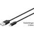 Goobay Daten- / Ladekabel, Lightning auf USB f�r APPLE iPhone 6 Plus, Black, 2m