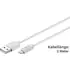 Goobay Daten- / Ladekabel, Lightning auf USB f�r APPLE iPhone 8 Plus, White, 2m