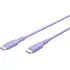 Goobay Silikonkabel USB-C f�r HUAWEI Mate X7, 1.5m, bis 60W, Lila, Abbildung 2