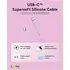 Goobay Silikonkabel USB-C f�r HUAWEI Mate X7, 1.5m, bis 60W, Pink, Abbildung 3