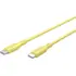 Goobay Silikonkabel USB-C f�r HUAWEI Mate X7, 1.5m, bis 60W, Yellow, Abbildung 1