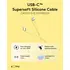 Goobay Silikonkabel USB-C f�r HUAWEI Mate X7, 1.5m, bis 60W, Yellow, Abbildung 3