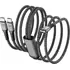 Goobay Daten- / Ladekabel USB-C f�r HUAWEI Pura 80 Pro, 1.5m, bis 60W, Textilummantelung, Black, Y-Kabel USB-C auf 2x USB-C, Abbildung 3