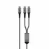 Goobay Daten- / Ladekabel USB-C f�r HUAWEI Pura 80 Pro, 1.5m, bis 60W, Textilummantelung, Black, Y-Kabel USB-C auf 2x USB-C, Abbildung 4