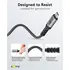 Goobay Daten- / Ladekabel USB-C , 1.8m, bis 240W, Textilummantelung, Black, Abbildung 2