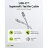 Goobay Daten- / Ladekabel USB-C f�r HUAWEI Mate X7, 0.5m, bis 60W, softe Textilummantelung, White, Abbildung 1
