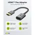 Goobay HDMI Premium-Flexadapter 8k / 60Hz, 0.1m, Stecker / Buchse, vergoldet, bis 48 Gbit/s, Textilkabel, black/silver, Abbildung 5