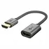 Goobay HDMI Premium-Flexadapter 8k / 60Hz, 0.1m, Stecker / Buchse, vergoldet, bis 48 Gbit/s, Textilkabel, black/silver