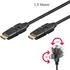 Goobay HDMI Kabel, 4k / 60Hz, 1.5m, Stecker / Stecker (360� drehbar), vergoldet, bis 18 Gbit/s, Black