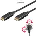 Goobay HDMI Kabel, 4k / 60Hz, 2m, Stecker / Stecker (360� drehbar), vergoldet, bis 18 Gbit/s, Black