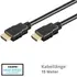 Goobay HDMI Kabel, 4k / 30Hz, 15m, Stecker / Stecker, vergoldet, bis 10.2 Gbit/s, Black