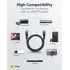 Goobay HDMI Premium-Kabel, 8k / 60Hz, 1m, Stecker / Stecker, vergoldet, bis 48 Gbit/s, Textilkabel, black/silver, Abbildung 5
