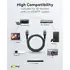 Goobay HDMI Premium-Kabel, 8k / 60Hz, 5m, Stecker / Stecker, vergoldet, bis 48 Gbit/s, Textilkabel, black/silver, Abbildung 2