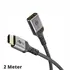 Goobay HDMI Premium-Verl�ngerungskabel, 8k / 60Hz, 2m, Stecker / Buchse, vergoldet, bis 48 Gbit/s, Textilkabel, black/silver