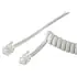 Goobay H�rerkabel / Spiralkabel 2m , beidseitig UAE Stecker 4-pol (RJ10), White