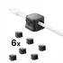 Joyroom Kabelmanagement / Selbstklebender magnetischer Kabel-Organizer, schwarz, 6er Set