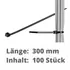 Goobay Kabelbinder, 100 St�ck wetterfester Nylon, Black, L�nge 300mm, Breite 3.5mm