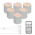Goobay LED Teelichter Set mit 6 St�ck, inkl.aufladbaren Akkus + Fernbedienung
