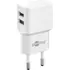 Goobay Ladeger�t 230V f�r NOKIA 1 Plus, 18W, Micro USB, White, 2-teilig, 2x USB, Abbildung 2