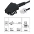 Goobay Telefon / TAE F-Kabel Universal, 3m, Black