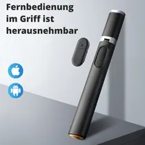 TechProtect L08S Bluetooth-Selfie-Stick, Stativ bis 141 cm , mit Fernbedienung, Abbildung 3