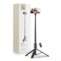 TechProtect L08S Bluetooth-Selfie-Stick, Stativ bis 141 cm , mit Fernbedienung