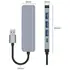 TechProtect USB 3.0 HUB, USB-A Stecker auf 4 x USB-A + 1x USB-C Buchse, Abbildung 1