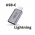 TechProtect Adapter f�r HUAWEI Mate X7 von Lightning Buchse auf USB-C Stecker, Farbe: Grey, Abbildung 1