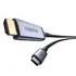 Adapter-Kabel von USB-C Stecker auf HDMI Stecker f�r HUAWEI P20 Pro, 1.5m, 8k 60 Hz, black, Abbildung 1