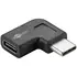 Goobay Adapter 90� FLACH, von USB-C Buchse auf USB-C Stecker, Farbe: Black