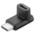 Goobay Adapter 90� L�NGS, von USB-C Buchse auf USB-C Stecker, Farbe: Black