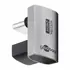 Goobay Winkel-Adapter / Verbinder 180� U-Form von USB-C Stecker auf USB-C Buchse, Farbe: Silver