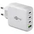 Goobay GaN USB Ladeger�t 230V f�r APPLE iPhone Xs MAX, 3x USB-C + 1x USB-A, 68W, White