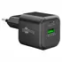 Goobay GaN USB Ladeger�t dual nano 230V f�r APPLE iPhone Xs MAX, 1x USB-C + 1x USB-A, 20W, Black
