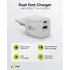 Goobay GaN USB Ladeger�t dual nano 230V f�r APPLE iPhone Xs MAX, 1x USB-C + 1x USB-A, 20W, White, Abbildung 1