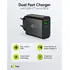 Goobay USB GaN Ladeger�t Dual 230V f�r APPLE iPhone Xs MAX, 1x USB-A + 1x USB-C, 30W, Black, Abbildung 1