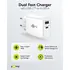 Goobay USB GaN Ladeger�t Dual 230V f�r APPLE iPhone Xs MAX, 1x USB-A + 1x USB-C, 30W, White, Abbildung 1